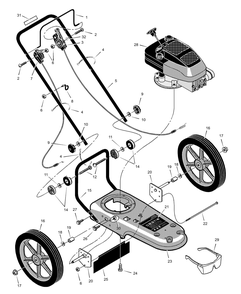 Part Location Diagram of F-000202M Briggs and Stratton Instruction Book and Parts List